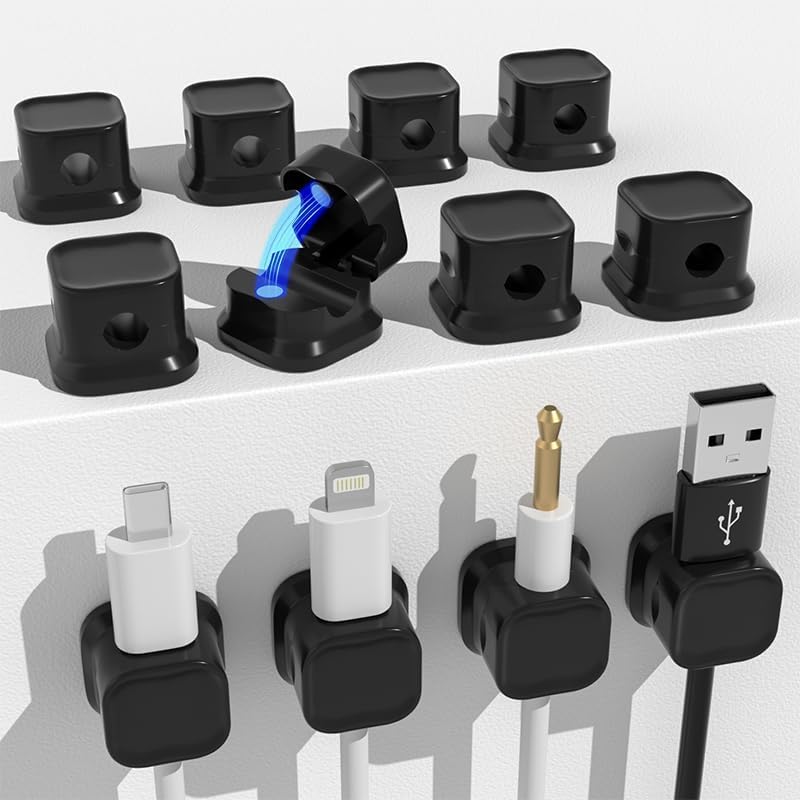 Supporto per cavo USB magnetico per auto Organizzatore per cavi per auto Data Clip per cavo Supporto per linea di ricarica USB autoadesivo da tavolo  34