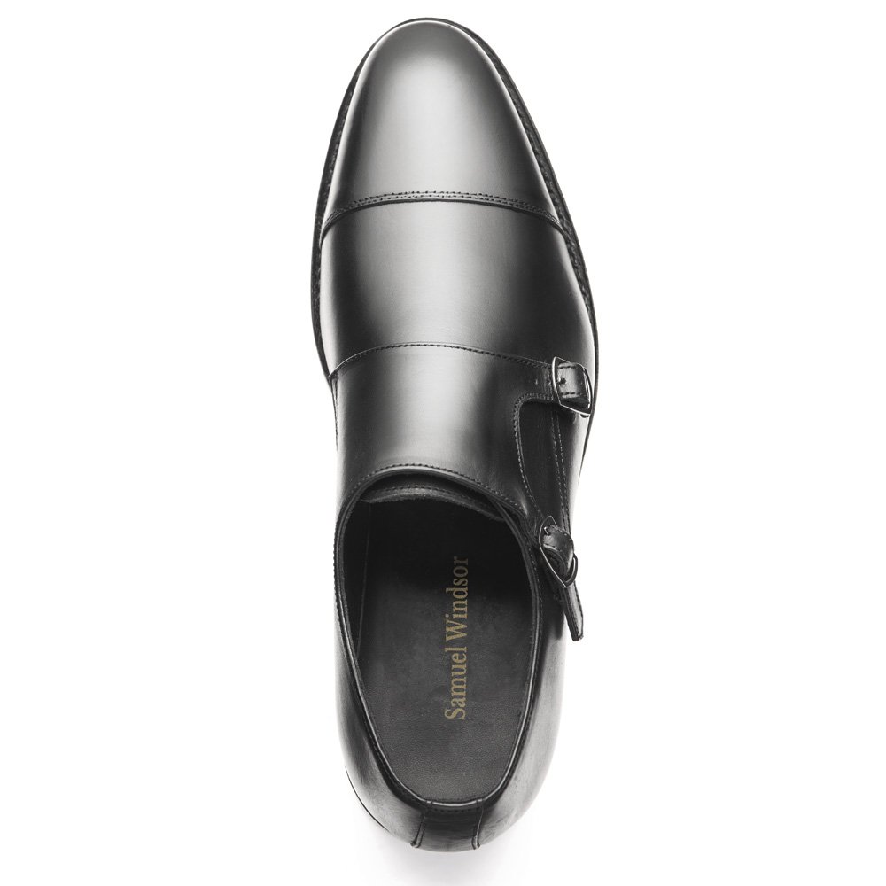 Handmade Italian Leather Twin Monk Shoe 