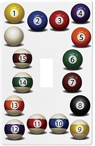 Billiards Pool Balls Wallplate Switch Plate Cover (1 Gang - Single