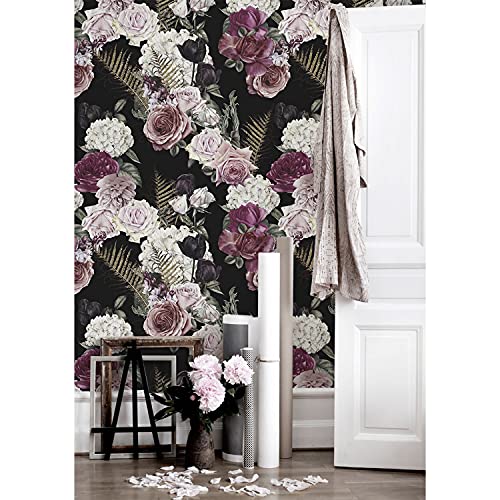 Papier peint fleurs idéal pour masquer les défauts d'un meuble - 2