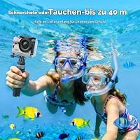 AKASO Action Cam EK7000 4K30FPS Action Kamera 170° Weitwinkel HD Unterwasserkamera 20MP WiFi wasserdichte Sport Kamera 2 Zoll LCD Bildschirm mit 2 Batterien (Silber) – Ansicht 3