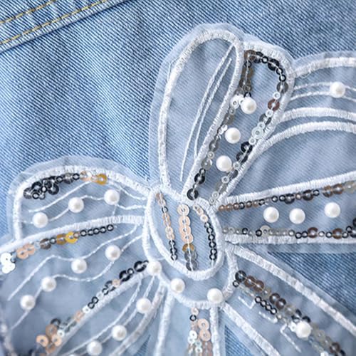 2-14Y Little Big Girls' Jean Jacket Spring Autumn Trendy Cozy Soft Embroidered Denim Jacket4