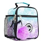 hype Unisex Lunch Box, Purple and Blue Cloud Fade Style, School Bag for Kids, Stylish Lunch Bag with Bottle Holder, 3 Storage Compartments, Inside Thermal Lining & Grab Handle