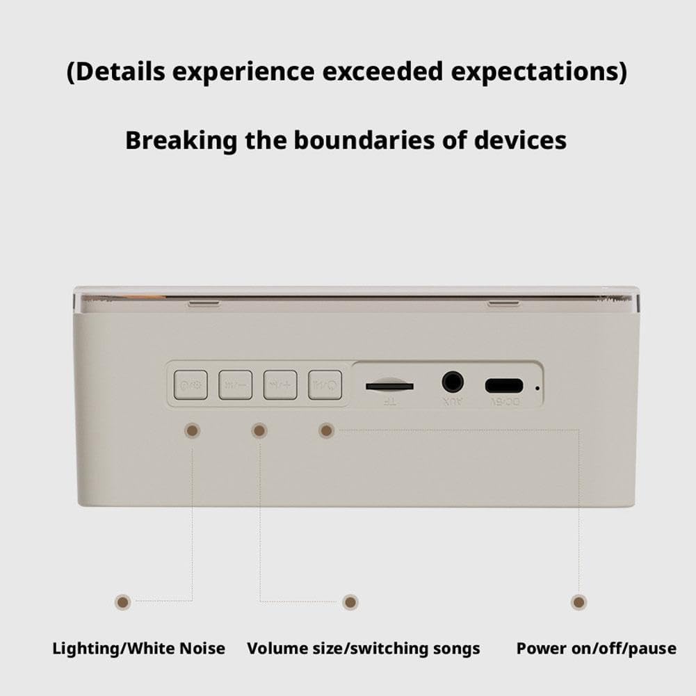 Smart Bluetooth Speaker with Digital Photo Display - 360° Immersive Sound, 12-Hour Playtime, Cream White Modern Desk Decor for Home, Bedroom, Office 8 513thOnIAmL. AC SL1001