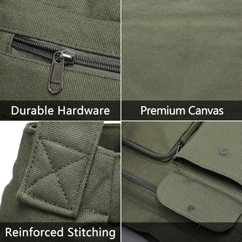 Image of Canvas Casual Messenger Bag Hobo Crossbody Bag Canvas Shouder Tote Handbag for Women and Men