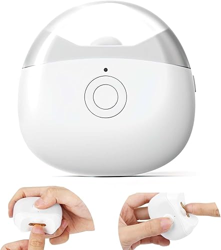 Miniatura 10 de Cortauñas eléctrico automático con luz LED y 2 velocidades con almacenamiento de restos de uñas, recortadora de uñas de seguridad recargable por USB