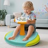 VROGTIK Dinosaur Sit and Spin Toys for Toddlers 1-3, 360° Toddler Spinning Seat with LED Lights and Music Christmas Birthday Gift for 1 2 3 Years Old Boys Sensory Toys Toddler Activities