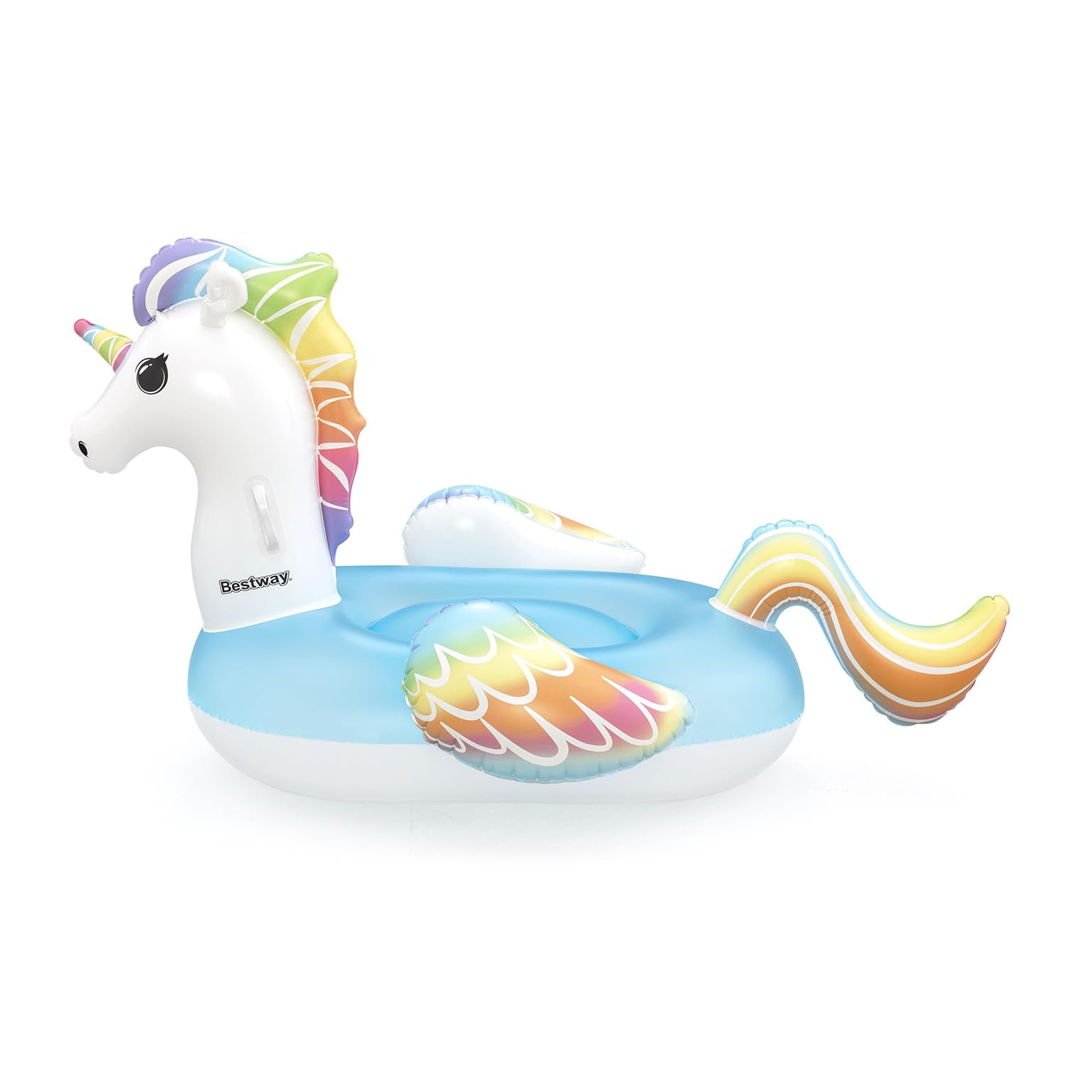 Bestway Inflatable Unicorn for Kids Giant Inflatable Ride-On for Swimming Pool, Blue Unicorn - Image 2