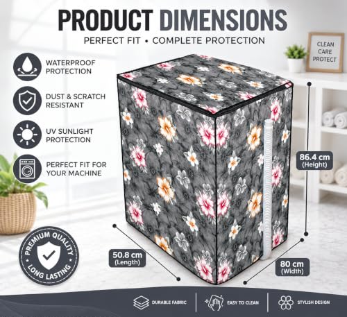 Image of Star Weaves Semi Automatic Washing Machine Cover for LG 6kg, 6.2kg, 6.5kg, 7kg, 7.5kg & 8kg Top Load | Waterproof, Dustproof, Rustproof | Heavy Duty Polyester Cover