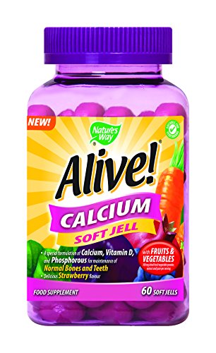 Alive! Calcium Soft Jells with Vitamin D3-60 chewable Gummies