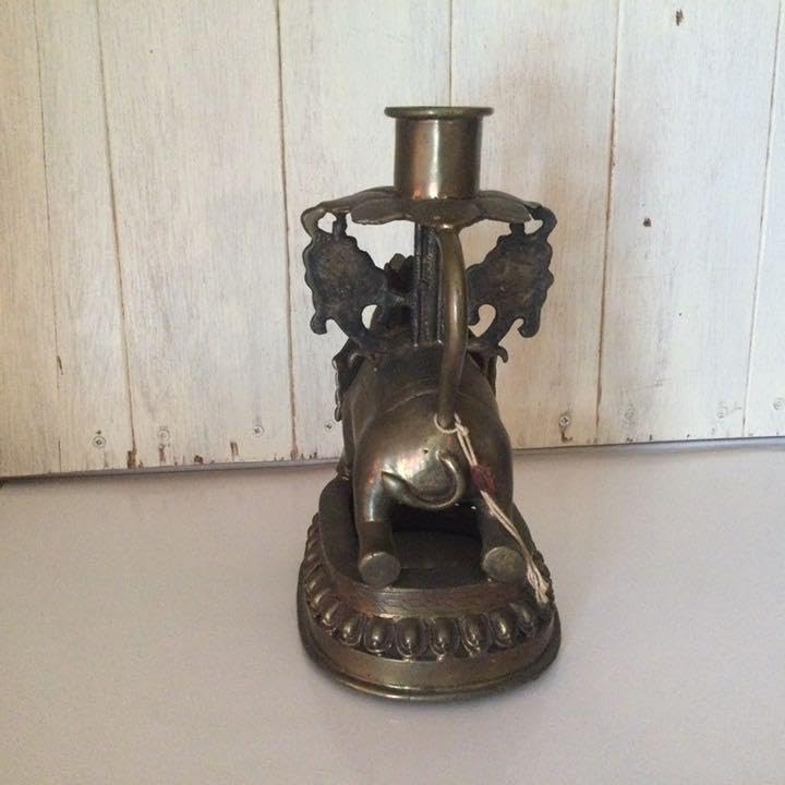 アンティーク　象のキャンドルスタンド　レトロ　金物 Amazon.co.jp: ヴィンテージ 象のキャンドルスタンド レトロ