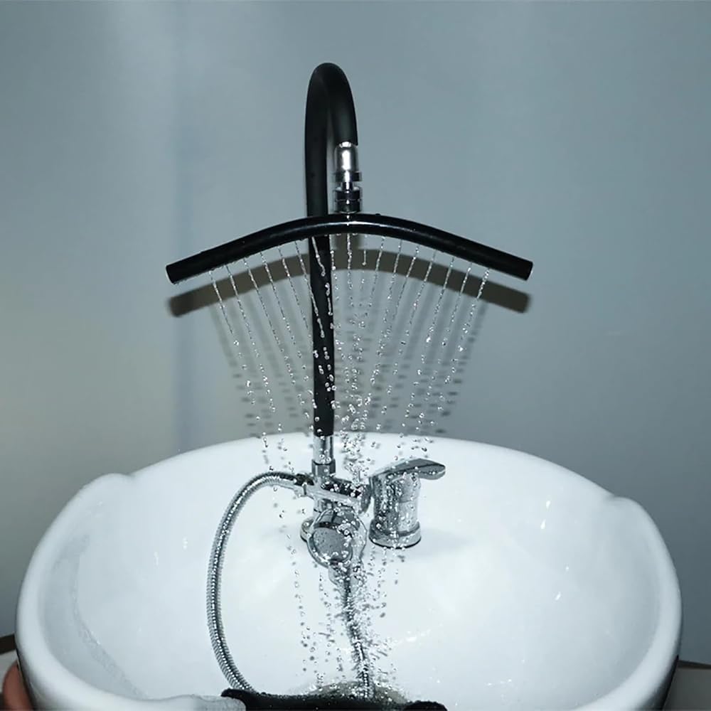 Réglable Robinet De Cascade Pour Bol De Shampooing Salon, Pomme De Douche Massage Cheveux Thérapie Spa Cuir Chevelu Soins Capillaires