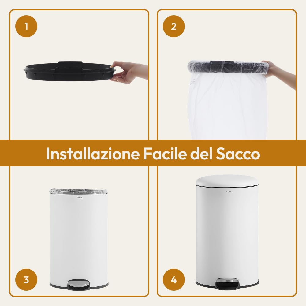MICHIHOMIE 8L Pattumiera Sottolavello da Appendere con Antiodore Coperchio Scorrevole, Pattumiera Cucina in Acciaio inox per Auto, Cucina, Bagno (Nero