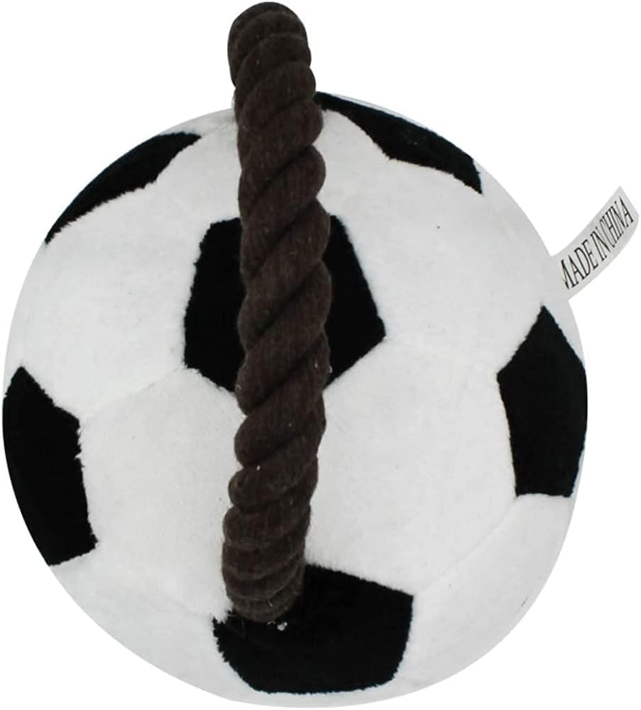 Happy Go-Mart Pet Squeaky Toys, Plush Dog Soccer Sports Ball Interactive Ball Chew Toys (football) - Image 5