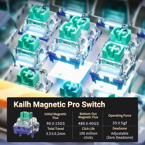 Image of Hexgears HK-K22 Hall Effect Gaming Keyboard, 65% TKL Wired Mechanical Keyboards, Rapid Trigger Magnetic Switch Keyboard w /Actuation Point Adjustable, 8K Hz Polling Rate, for FPS Gamer (Fire)