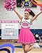 JenPen 3 Pcs Halloween Cheerleader Costume for Women Adult Cheerleader Outfit Set Cheerleading Uniform Dress for Party(Pink,M)