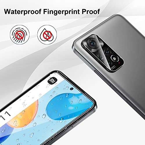 Yenwen-Verre-Trempe-Compatible-avec-Xiaomi-Redmi-Note-11-Contenir-2-Pieces-Film-Protection-ecran-et-2-Pieces-Camera-Arriere-Protecteur-Anti-Rayures-Durete-9H-Glass-Sans-Bulles