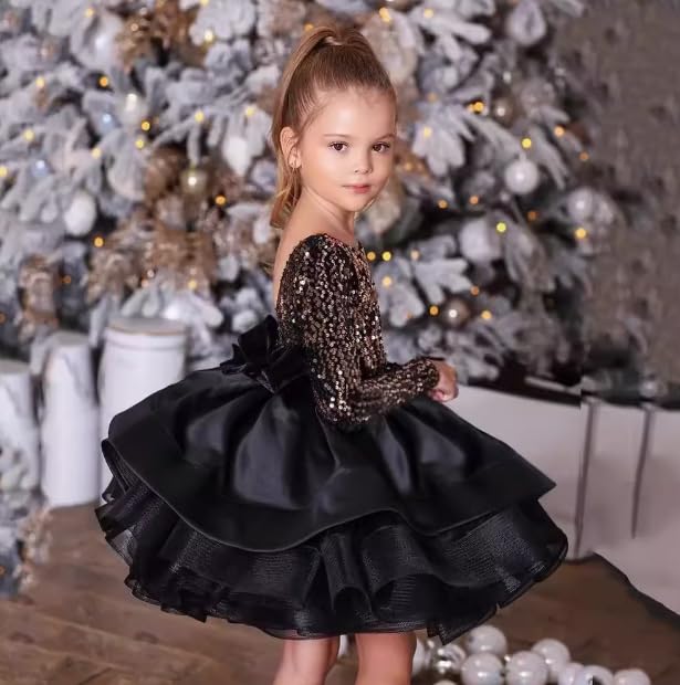 Baby Girls Dresses Flower Girl Dress Sequins Tutu Dress Sleeveless Kids Princess Birthday Dresses Size 3M-4T4