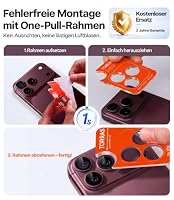 TORRAS für iPhone 18 Pro/iPhone 18 Pro Max Kameraschutz Nr.1HD-Klare,Cherry – Ansicht 6