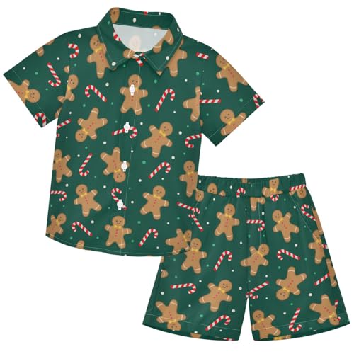 Image of visesunny Boy Floral Short Sleeve Button Down Shirt & Casual Shorts Set Summer Outfits 3-10 Years Clothes