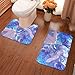 Produktbild MHKG Honma Meiko Bath Mat 2 Piece Set Bathroom Carpet Set Soft Anti-Skid Pads Bath Mat + Contour Pads, Absorbent Carpet Bath and Mat Anti-Slip Pads Set