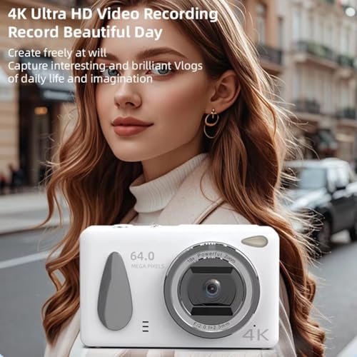 Caméscope numérique 4K HD noir avec écran 2,4 pouces IPS et fonction automatique - 4