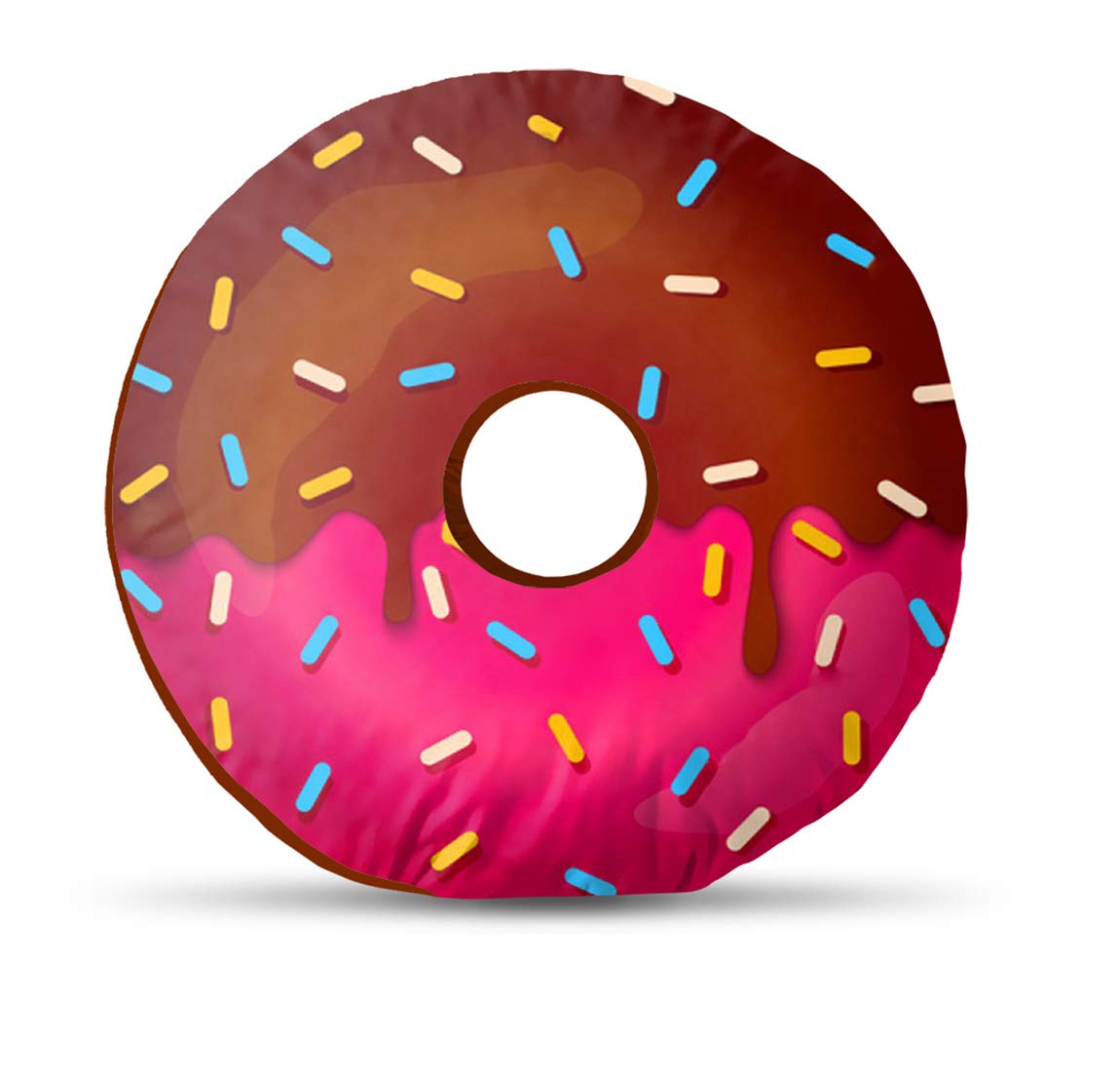 sleep nature's Velvet Doughnut Cushion/Pillow for Wheelchair/Car Seat - 14x14 Inch, Multicolor-image-20