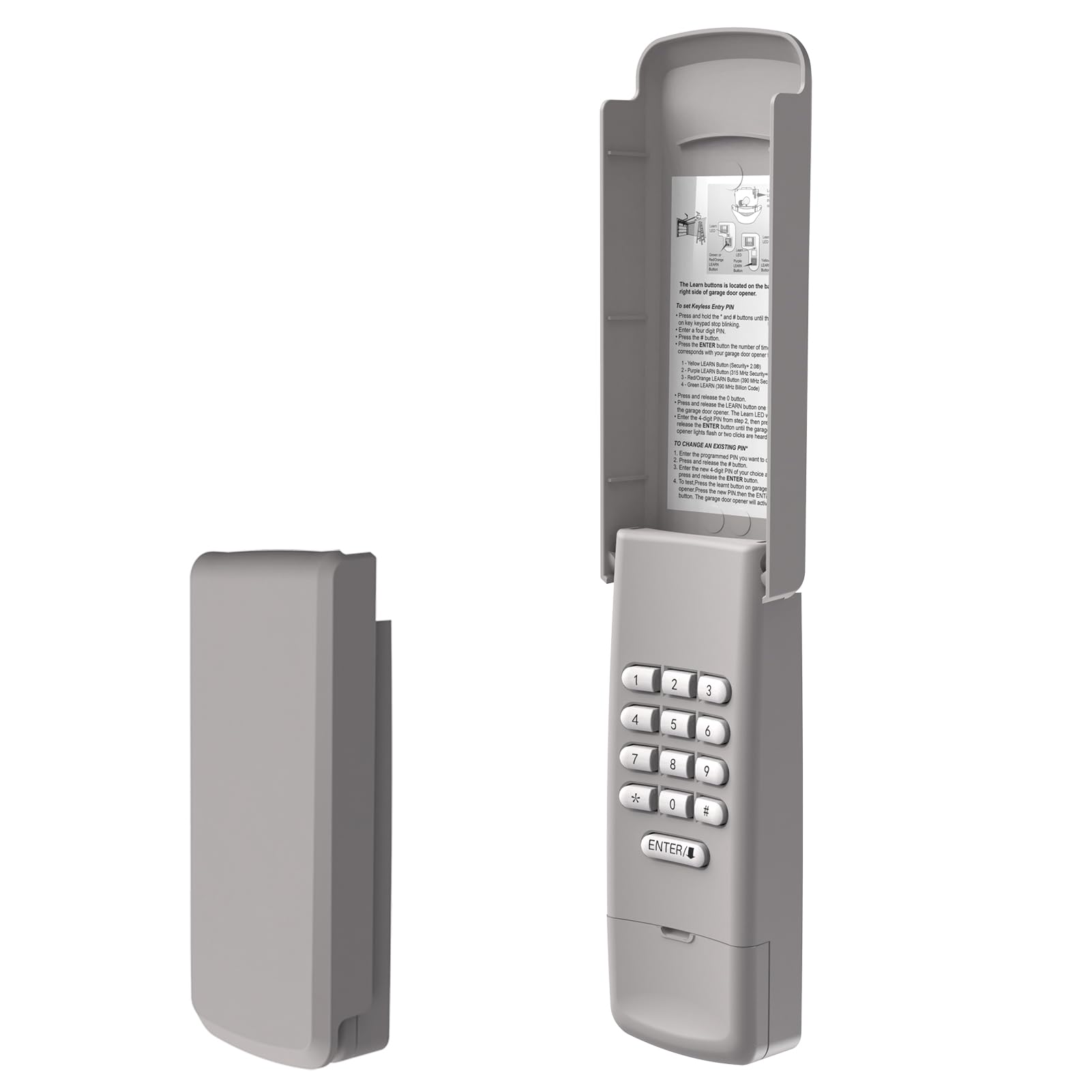 Universal Garage Door Opener Remote Keypad Compatible with Liftmaster Chamberlain Craftsman Opener with Yellow Purple Red Green Learn Button Wireless Keypad G940EV-P2 878MAX 877LM