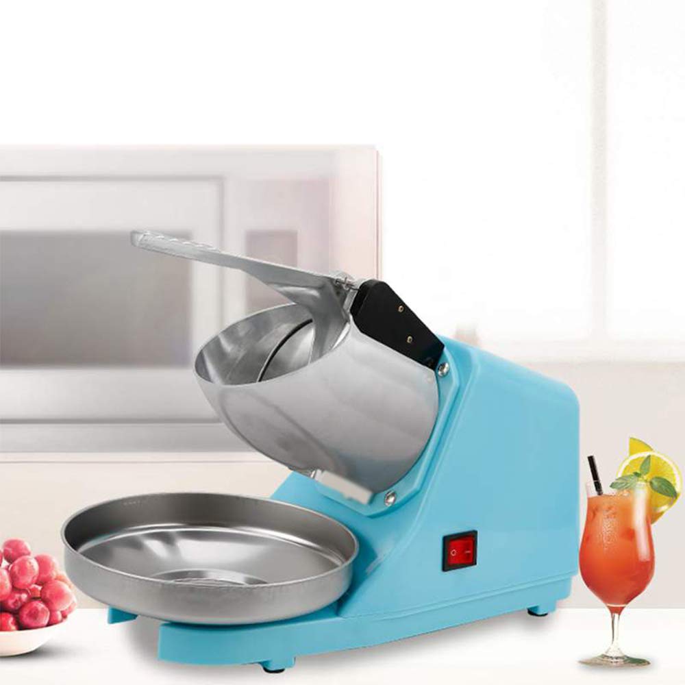 Tritaghiaccio Elettrico Tritato Macchina per Il Ghiaccio Macchina per Cono di Neve Lame in Acciaio Inossidabile 143Lbs / HR per Uso Domestico E Commerciale