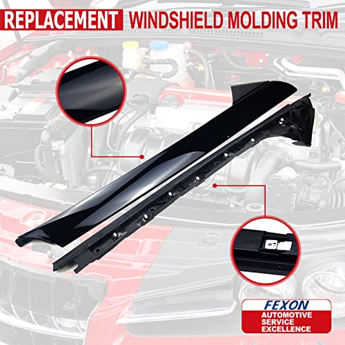 Fexon Windshield A-Pillar Molding Trim Kit Left Driver Right Passenger Side Compatible With Ford Explorer 2011-2019 Replaces 926-450 926-451 4 Pcs #TOP3