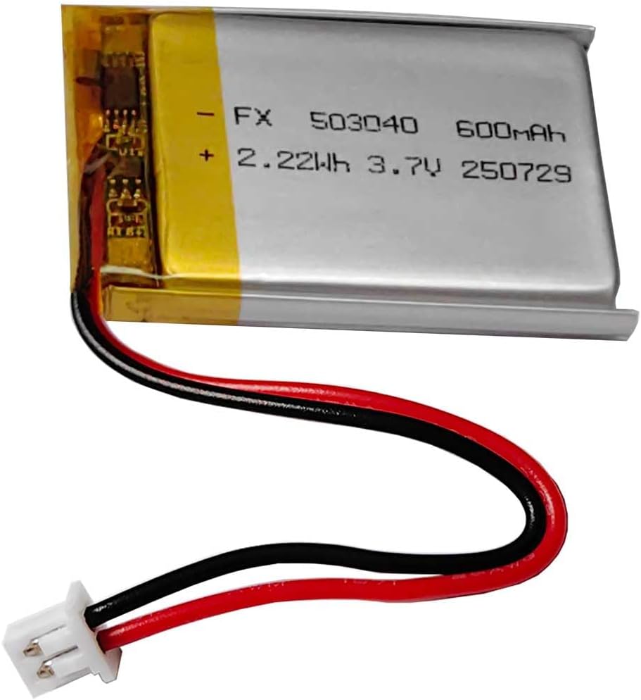 XINLANTECH 503040 600mAh Lipo Battery Replacement for Cozmo Vector Robot SkyBell HD WiFi Video Doorbell Flysight FPV Watch Dash Camera GPS Driving Recorder Wireless Speaker