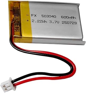 AOLIKES 3.7v 503040 600mAh Lipo Battery Replacement for Cozmo Vector Robot SkyBell HD Video Doorbell Flysight FPV Watch Dash Camera GPS Driving Recorder Wireless Speaker