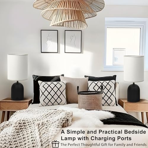 Fttoyoly FT0009 Bedside Table Lamp For Bedroom, 3 Way Dimmable Touch Lamps For Nightstand With Usb C And A Ports Small Table Desk Lamp thumb #6