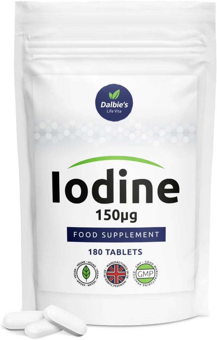 Iodine Supplements | 150mcg Tablets For Pregnancy Health & Thyroid | Oxford Vitality (365