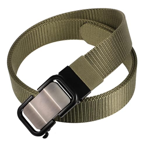 Men's Casual Nylon Automatic Buckle Waistband Breathable Belt for Jeans Shorts and Trousers Stylish Utility Training Belt