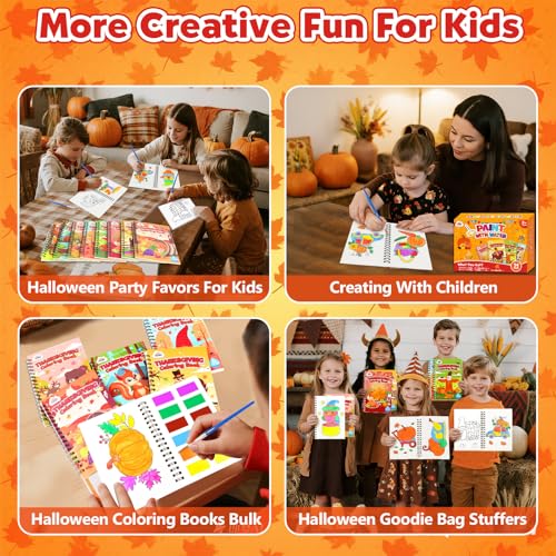 Image of ZMLM 24 Pack Thanksgiving Coloring Books - Party Favors for Kids 4-8