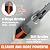 eazer Grout Brush with Long Handle - Upgrade, 180°Rotation Tile Grout Cleaning Tool, V-Shape Shower Scrubber Cleaner Stiff Bristle for Cleaning Bathroom Wall, Baseboards, Tile Floors - 53in
