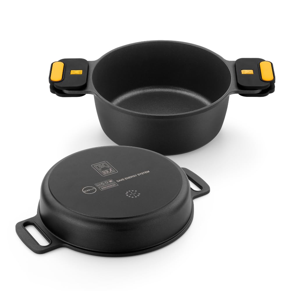 BRA Origen | Cacerola baja 28 cm, aluminio fundido, antiadherente, sin PFOA, full induction, apto para todo tipo de cocinas, incluida inducción