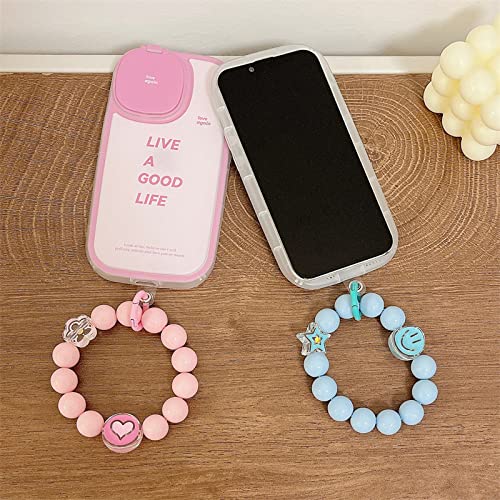 Coque de téléphone multifonctionnelle iPhone XS bleue avec bracelet - 6