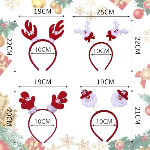 EIYVPRA 4 Pieces Christmas Headbands, Christmas Headbands, Christmas Headbands, Christmas Headbands, Christmas Headbands - Image 2