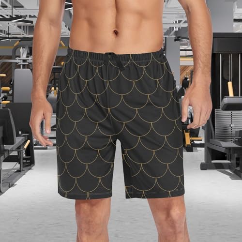 visesunny Athletic Shorts for Men with Pockets and Elastic Waistband Summer Lounge PJ Shorts S-XXL3