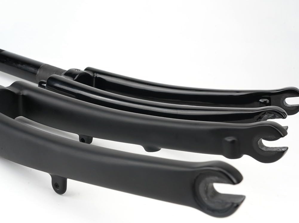 Przedni widelec z włókna węglowego z hamulcem tarczowym 74 mm do opon 16" 13/8, 114 i 355, lekki zestaw naprawczy (240 g), do turystycznego składanego roweru szosowego, czarny matowy