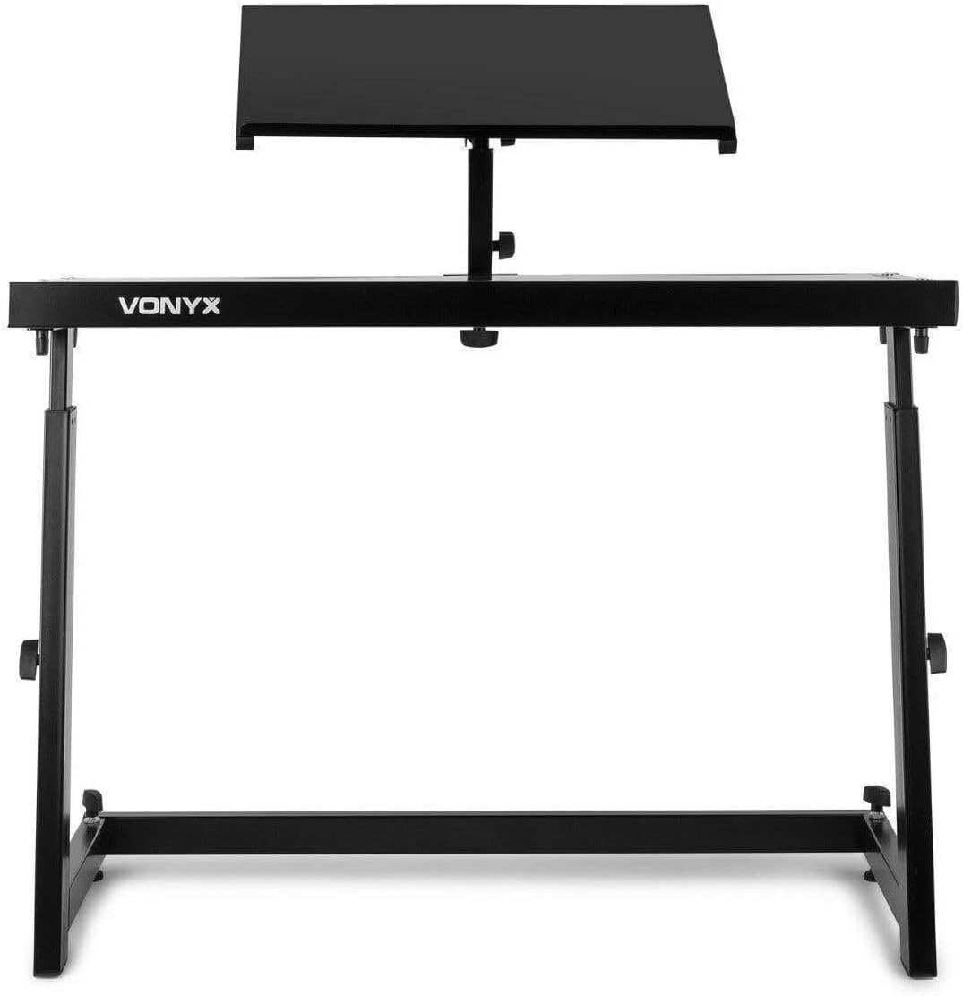 Vonyx Support DJ Réglable Deck Mixage Contrôleur Résistant | Support Stable pour Équipement DJ, Montage Rapide et Sécurisé, Structure Robuste pour Tables de Mixage, Contrôleurs et Scène