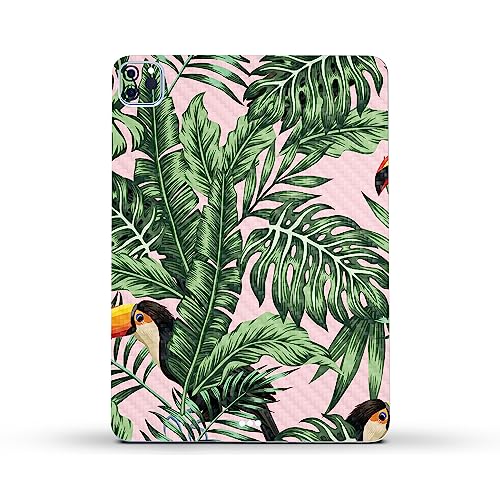 Image of MightySkins Carbon Fiber Skin Compatible with Apple iPad Pro 11 inch M2 4th Gen (2022) Full Wrap Kit - Hidden Toucan | Protective, Durable Textured Carbon Fiber Finish | Easy to Apply | Made in The USA