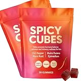 Spicy Cubes Gummy Contains Chili Pepper, Brazilian Ginseng, Maca Root, and Epimedium Extracts for Daily Health Support, Enhancing Relationships and Soothing Emotions. Vegan, 60 Gummies