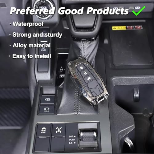 Image of BKN Luxury Metal Silicon Transformer Waterproof Car Key Cover with Keychain & Full Protection Compatible with MG ZS EV Electric | Astor | 3 Button Smart Car Key Cover Shell