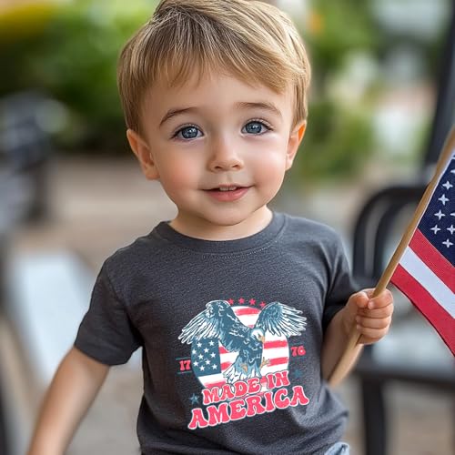 Image of Boys Girls Fourth of July Shirt Toddler Patriotic 4th of July Clothes for Kids 1-7 Years