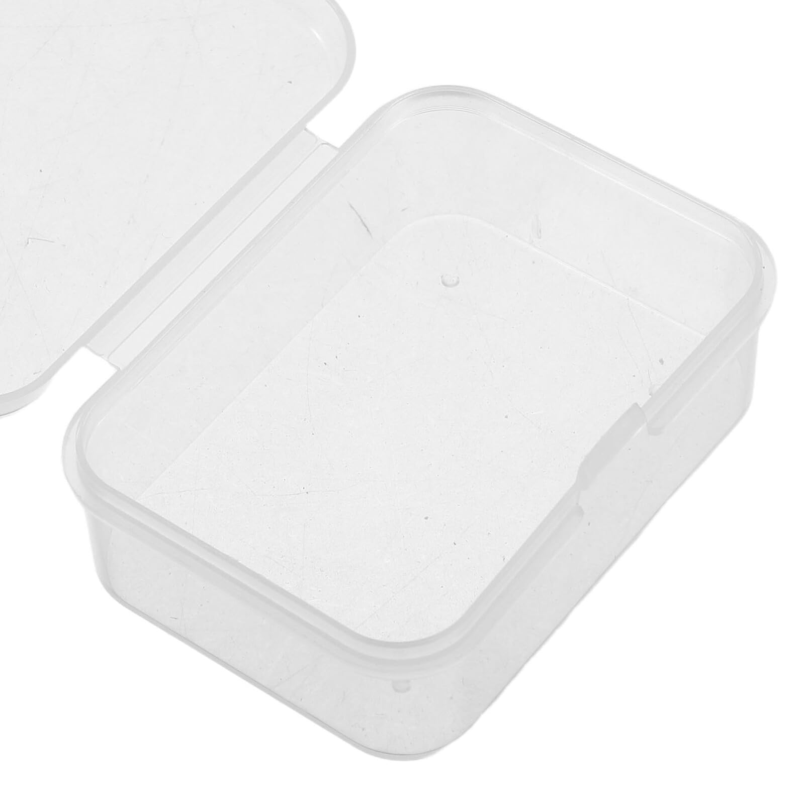 HOMSFOU 100stücke Kunststoffbox mit Deckel Durchsichtige Rechteckige Aufbewahrungsbox Kleine Transparente Behälter für Perlen und Bastelmaterialien