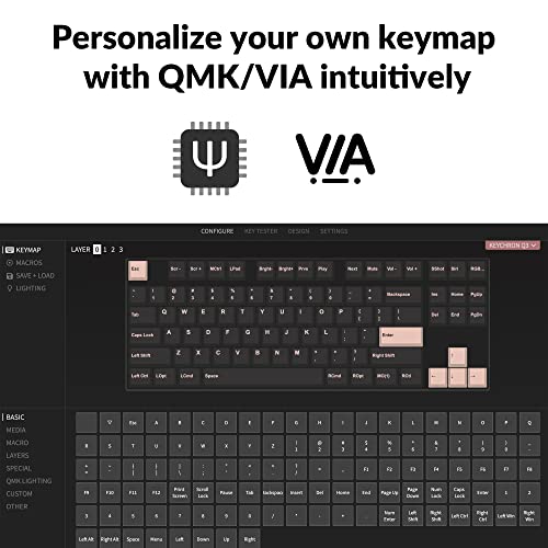 Image of Keychron Q3 RGB Tenkeyless Layout 87-Key QMK /VIA Programmable Macro Hot-swappable Wired Custom Mechanical Keyboard with Gateron G Pro Red Switch Double Gasket Compatible with Mac Windows Linux(Blue)
