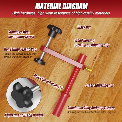 2Pcs 20mm Bench Dog Clamp, 20mm Bench Dog Quick Acting Hold Down Clamp - Image 4